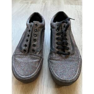 Vans Off the Wall Rainbow Glitter Purple/Black Shoes Men's 5.5 Women's 7.0